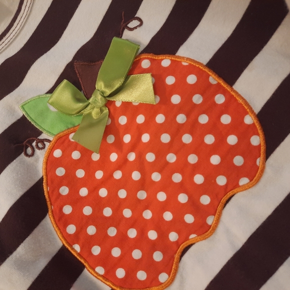 Girls Fall/Thanksgiving Dress with Pumpkin Apilque Ruffle Trim Size:XXL - Picture 10 of 10